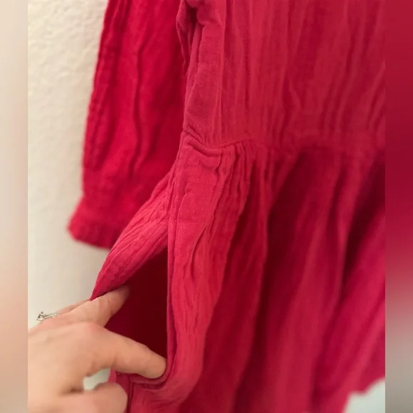 Free People Living For This Mini Dress Rose Pink Size Small Like New - Picture 4 of 6